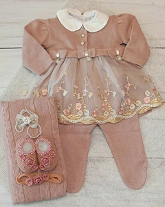 Saída de Maternidade Sofia Valentina Renda Premium