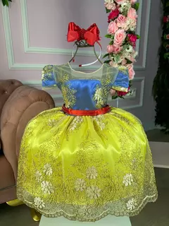 Vestido Festa Branca de Neve Realeza