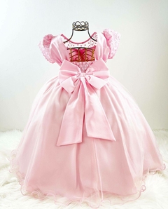 Vestido Festa Jardim Encantado Rosa Flores Pink - comprar online