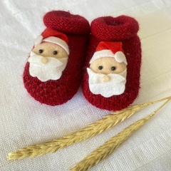 Sapatinho Tricot Papai Noel - comprar online