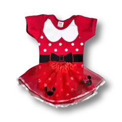 Saia Tule Minnie Vermelha