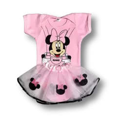 Saia Tule Temática Minnie Rosa