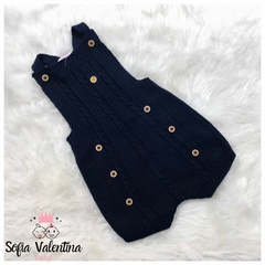 Jardineira Romper Tricot - Saída de maternidade Sofia Valentina Baby