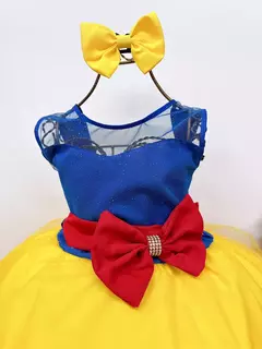 Vestido Festa Branca de Neve Capa Luxo - Saída de maternidade Sofia Valentina Baby