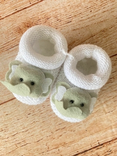 Sapatinho Tricot Elefante - Saída de maternidade Sofia Valentina Baby