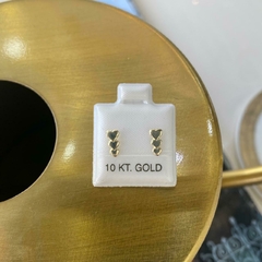 Broquel tres corazones oro 10k - comprar en línea