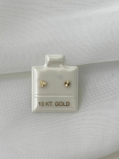 Aretes corazon oro 10kt