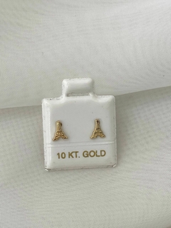 Aretes torre eiffel oro 10kt