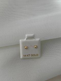 Aretes broquel oro 14kt