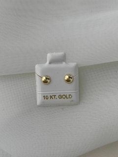 Aretes broquel oro 10kt