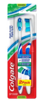 Cepillo Dental Colgate Triple Accion 2x1 MEDIO