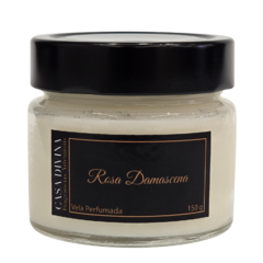 VELA PERFUMADA ROSA DAMASCENA 150G CASA DIVINA