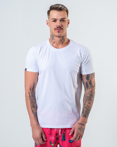 Camiseta Branca Slim de Algodão