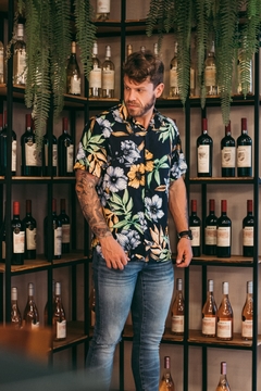 Camisa Masculina Floral Santo Moço