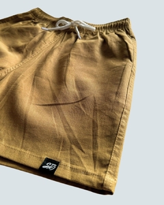 Shorts de Linho cor Ocre