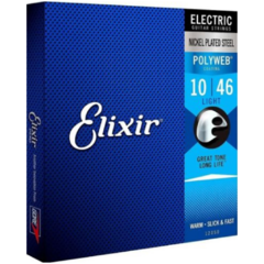 Encordoamento Para Guitarra Elixir Polyweb 010 Aço Níquel