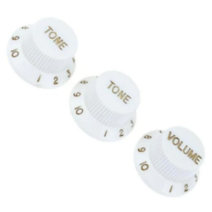 Knob Guitarra Strato Branco Botões Tone / Volume kit com 3 na internet