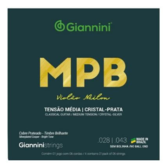 Encordoamento Giannini Mpb (violão Náilon) Cristal/ouro Tensão Média