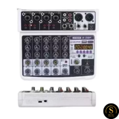 Mesa De Som Misturador Mixer Waldman 6 Canais Usb 6dsp