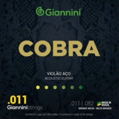 Encordoamento Violão Aço Bronze Giannini Cobra 011