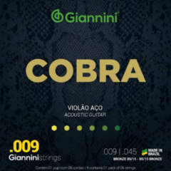 Encordoamento Giannini Cobra Violão Aço 009