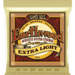 Encordoamento Violão Ernie Ball Earthwood 80/20 Bronze 010