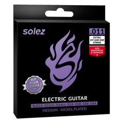Encordoamento Guitarra Solez .011 Medium Nickel Plated Slg11
