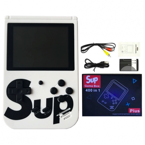 Mini Game Boy Portátil Sup Game Box 400in1 Tela 3 Pol. - Preto