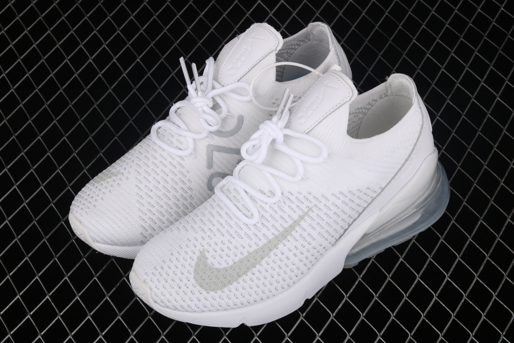 Air max 270 flyknit triple outlet white