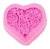 Molde Silicona Corazon con flores 4.5cm - comprar online