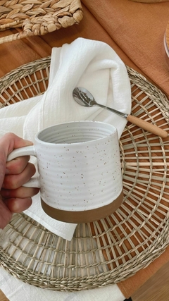 Taza granito blanca