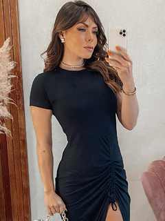 Vestido Midi Canelado Paris en internet