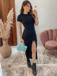 Vestido Midi Canelado Paris