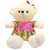 URSO DE PELÚCIA COM VESTIDO ROSA COLORIDO (GIRL)