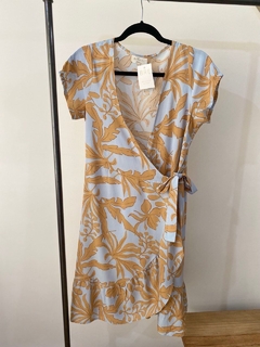 Vestido Fibrana Cruzado volados - comprar online