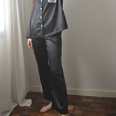 Pijama Florencia Puntilla - Negro - comprar online