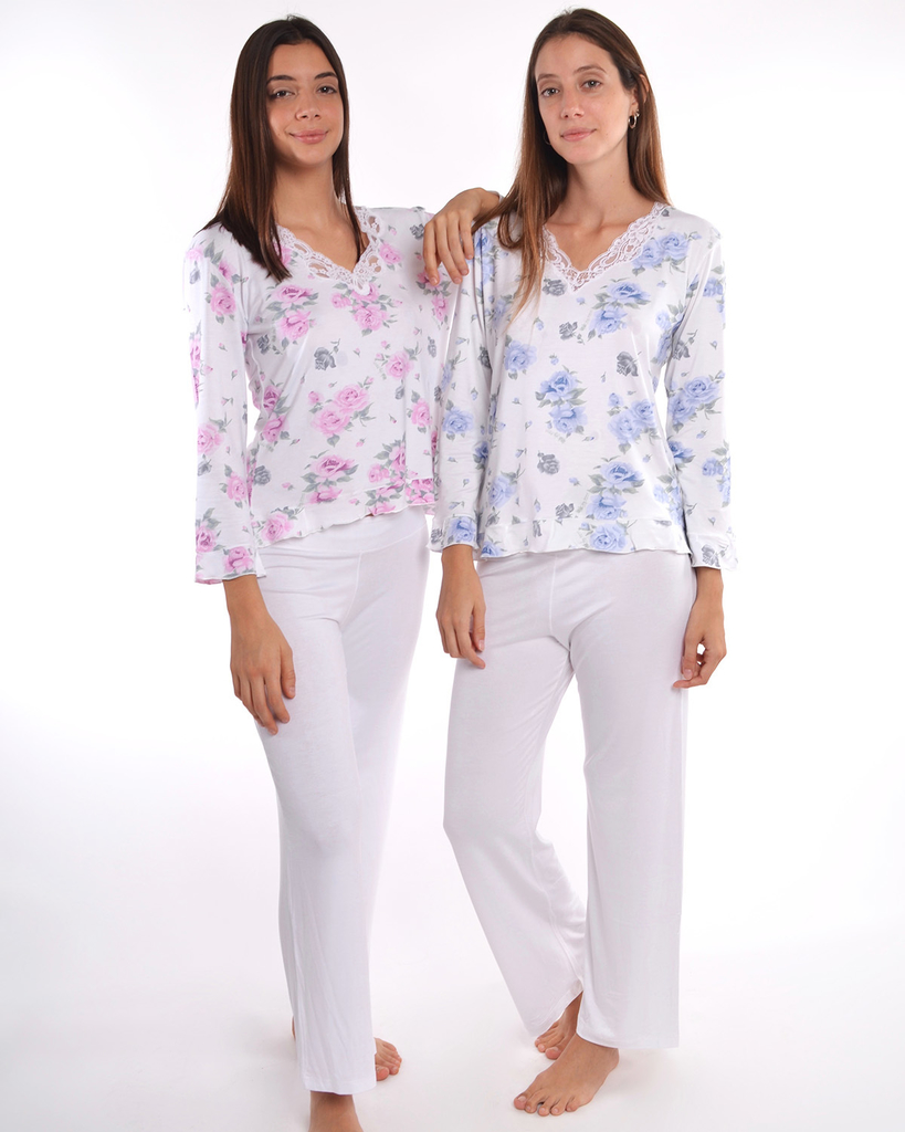 Pijama Flores y Puntillas Comprar en Ana De Perris