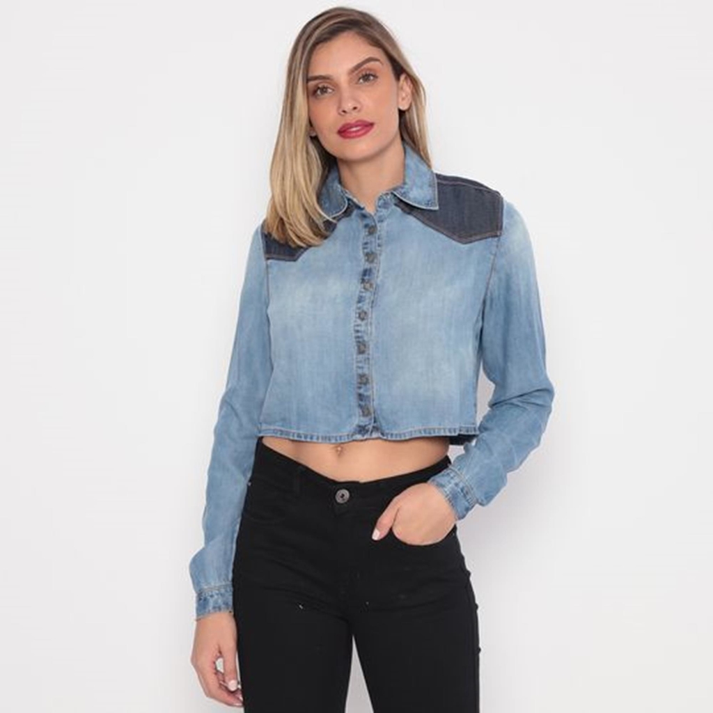 Blusa jeans lança sales perfume