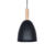 Colgante Ovi aluminio cabezal madera Ø18cm 1 luz Negro San Justo®