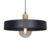 Colgante chapa 1 luz Ø 40cm con madera color Negro Geo Balcarce San Justo®