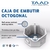 Caja pvc octogonal chica embutir gris con orejas Taad®