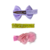 Imagem do Kit 3 Hair Clips Manta Brilhos com Gravatinha GR FT09 Flores Luxo