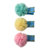 Kit 3 Hair Clips Micro Baby Jeans Pompom Malha