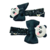 Kit 2 Hair Clips Mini Gravatinha GR FT05 Manta Brilhos Panda Fofo