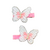 Kit 2 Hair Clips Manta Brilhos Borboleta Brilhos