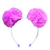 Tiara Pompom Pelinho Coração Paetê - comprar online