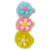 Kit 3 Hair Clips Baby Pompom Pelinho Jardins Resina