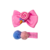 Kit 2 Hair Clips Baby Iris GR FT05 Pompom Malha Doces