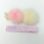 Kit 2 Hair Clips Pompom Pelinho Colors Brilho