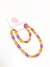 Pulseirinha & Colarzinho Choker Argolinhas Coloridas